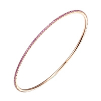 Amethyst rose gold eternity bangle