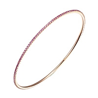 Amethyst rose gold eternity bangle