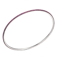 Ruby white gold eternity bangle