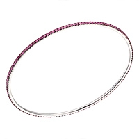 Ruby white gold eternity bangle