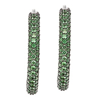 Tsavorite white gold hoop earrings