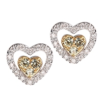 Grey sapphire gold stud earrings