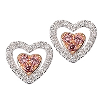 Lavender sapphire gold stud earrings