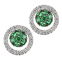 Tsavorite white gold stud earrings