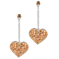 Yellow sapphire gold drop earrings