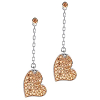 Yellow sapphire gold drop earrings
