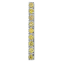 Yellow sapphire white gold designer pendant