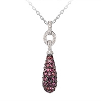Lavender sapphire white gold classic necklace