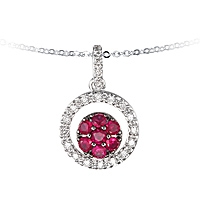 Ruby white gold classic necklace