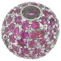 Pink sapphire white gold designer pendant