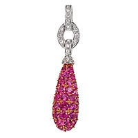 Pink sapphire gold classic pendant