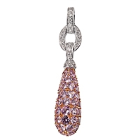 Pink sapphire gold classic pendant