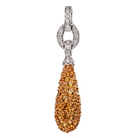 Yellow sapphire gold classic pendant
