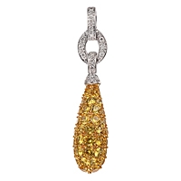 Yellow sapphire gold classic pendant