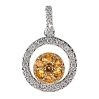 Yellow sapphire gold classic pendant