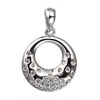 Grey sapphire white gold designer pendant