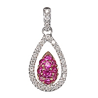 Pink sapphire gold classic pendant