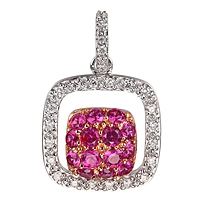 Pink sapphire gold classic pendant