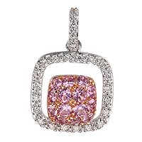 Pink sapphire gold classic pendant
