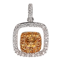 Yellow sapphire gold classic pendant