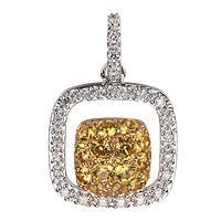 Yellow sapphire gold classic pendant