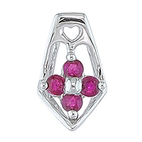 Pink sapphire white gold designer pendant