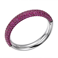 Ruby white gold band ring