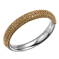 Yellow sapphire gold band ring