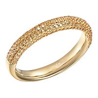 Yellow sapphire yellow gold band ring