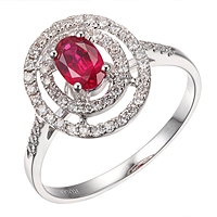 Ruby white gold classic ring