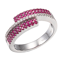 Ruby white gold designer ring