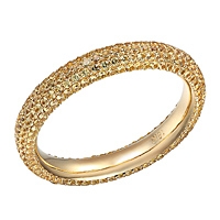 Yellow sapphire yellow gold eternity ring