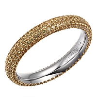Yellow sapphire gold eternity ring