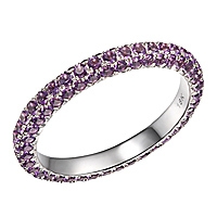 Amethyst white gold eternity ring