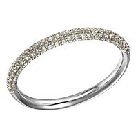 Grey sapphire white gold band ring