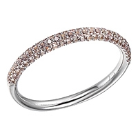 Lavender sapphire white gold band ring