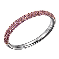 Pink sapphire gold band ring