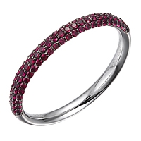 Ruby white gold band ring