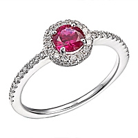 Ruby white gold classic ring