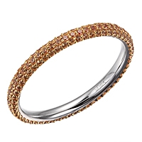 Yellow sapphire gold eternity ring