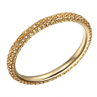 Yellow sapphire yellow gold eternity ring