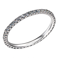 Grey sapphire white gold eternity ring