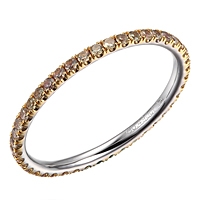 Grey sapphire gold eternity ring