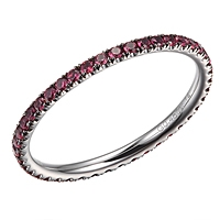 Lavender sapphire white gold eternity ring