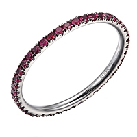 Ruby white gold eternity ring