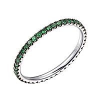 Tsavorite white gold eternity ring
