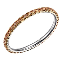 Yellow sapphire gold eternity ring