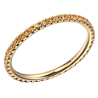 Yellow sapphire yellow gold eternity ring