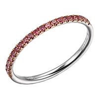 Lavender sapphire gold band ring