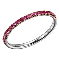 Pink sapphire gold band ring